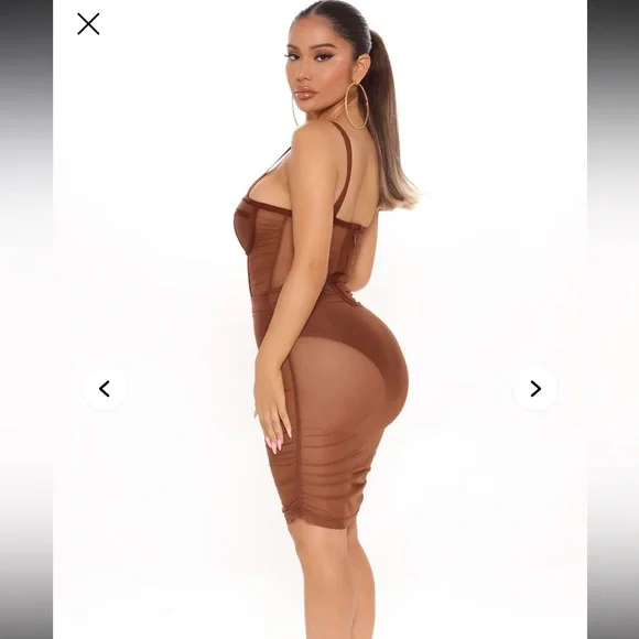 Mixed Drinks Mixed Feelings Mini Dress - Chocolate size XL - Picture 3 of 8